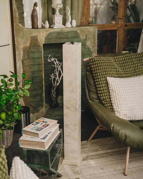 Premium Natural Marble Incense Burner – Elegance in Every Detail - White